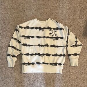 Kids Tie-Dye Crewneck Sweatshirt - Cream/Black